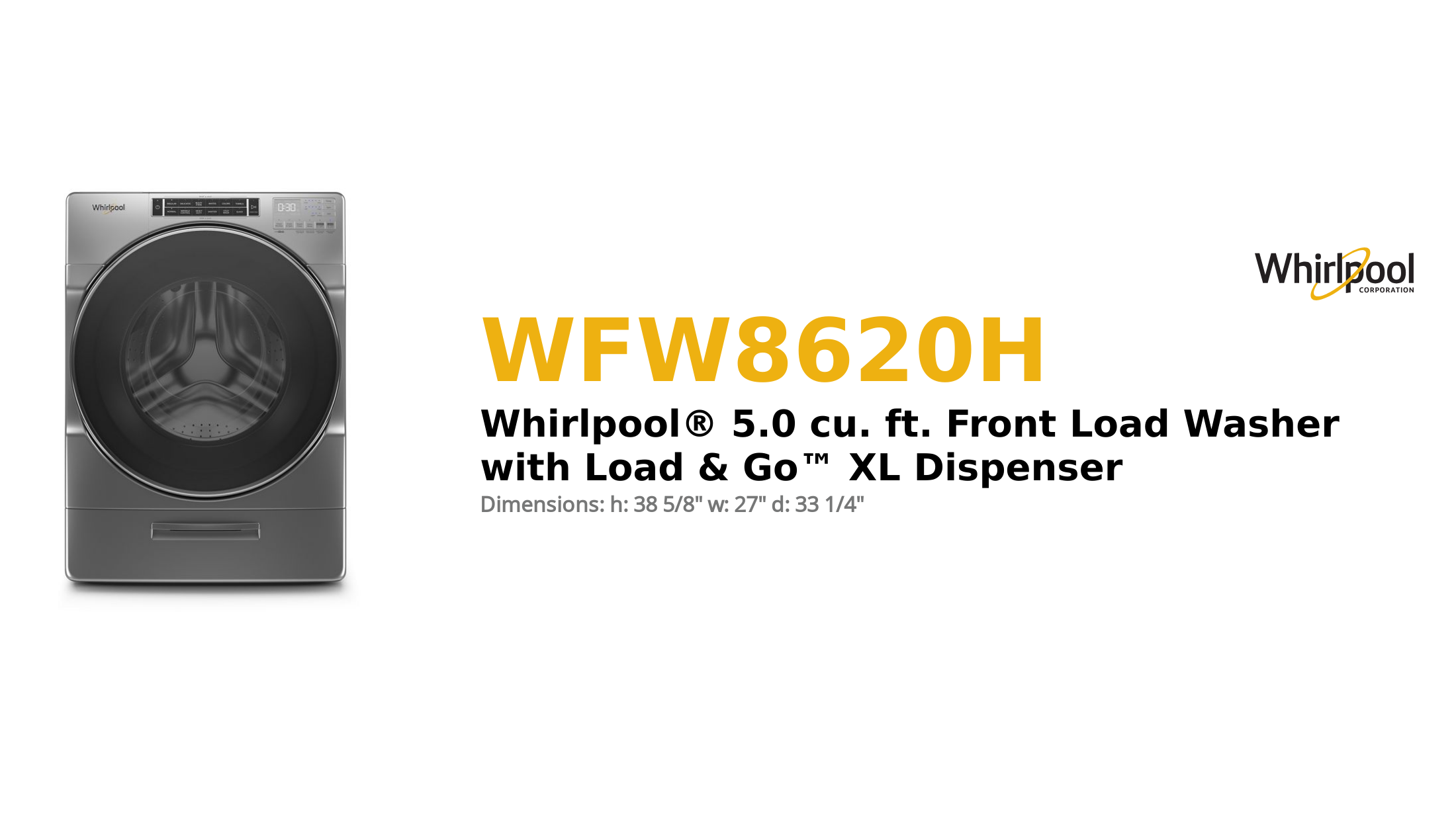 Whirlpool Washer WFW8620H