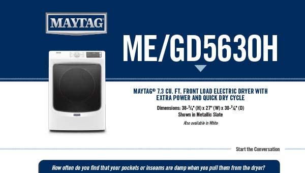 Maytag Dryer ME/GD5630H