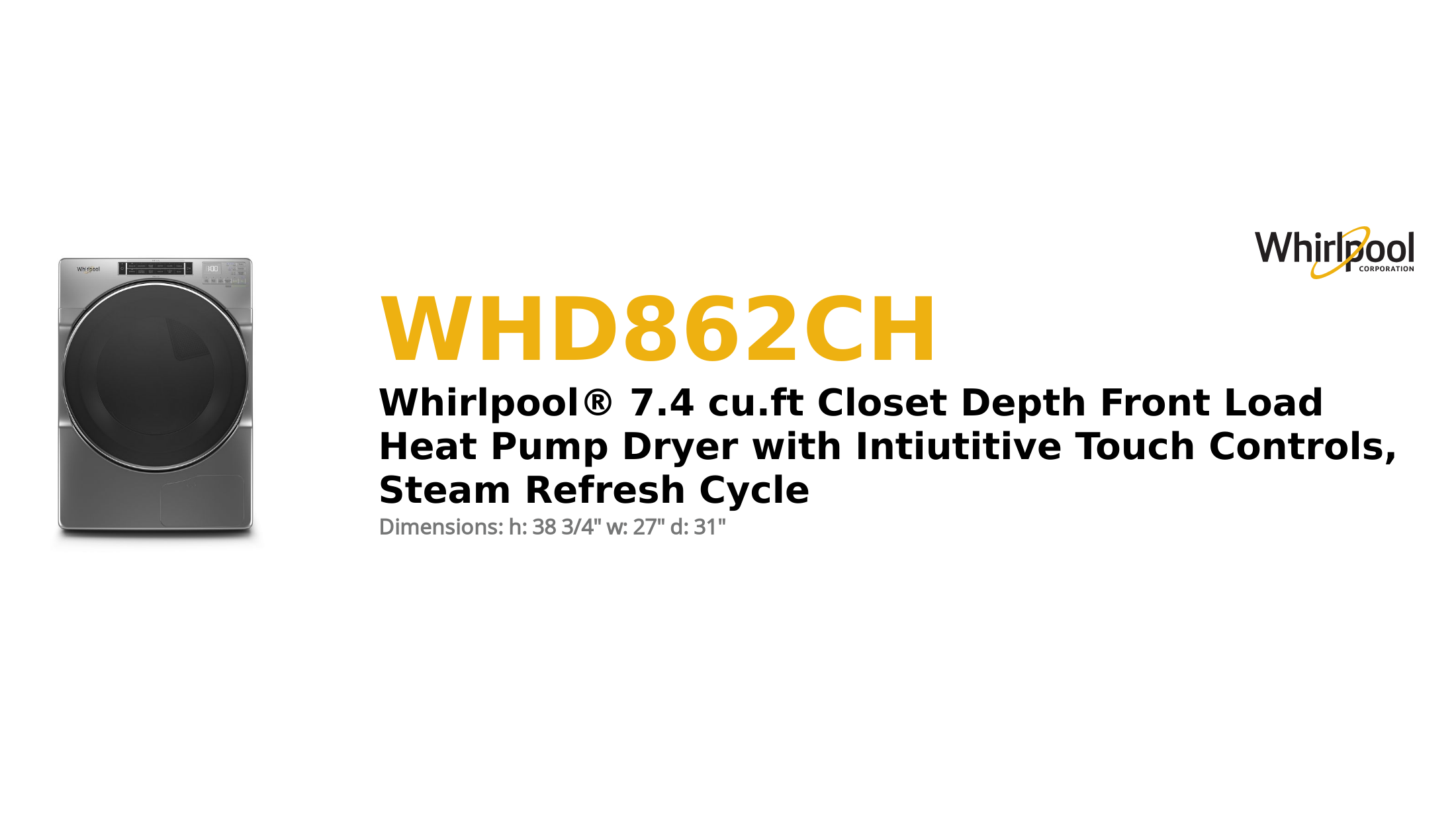WHD862CH Product Brief