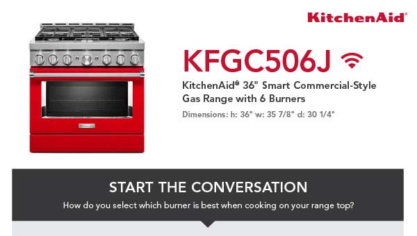 KFGC506J KitchenAid Commercial Range Product Brief