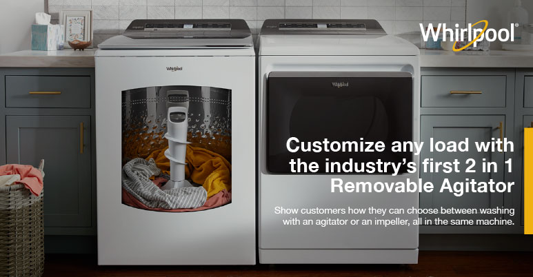 Coming soon- Leading with innovation, our newest top load laundry model with premium touch points- this 2 page asset highlights its capabilities