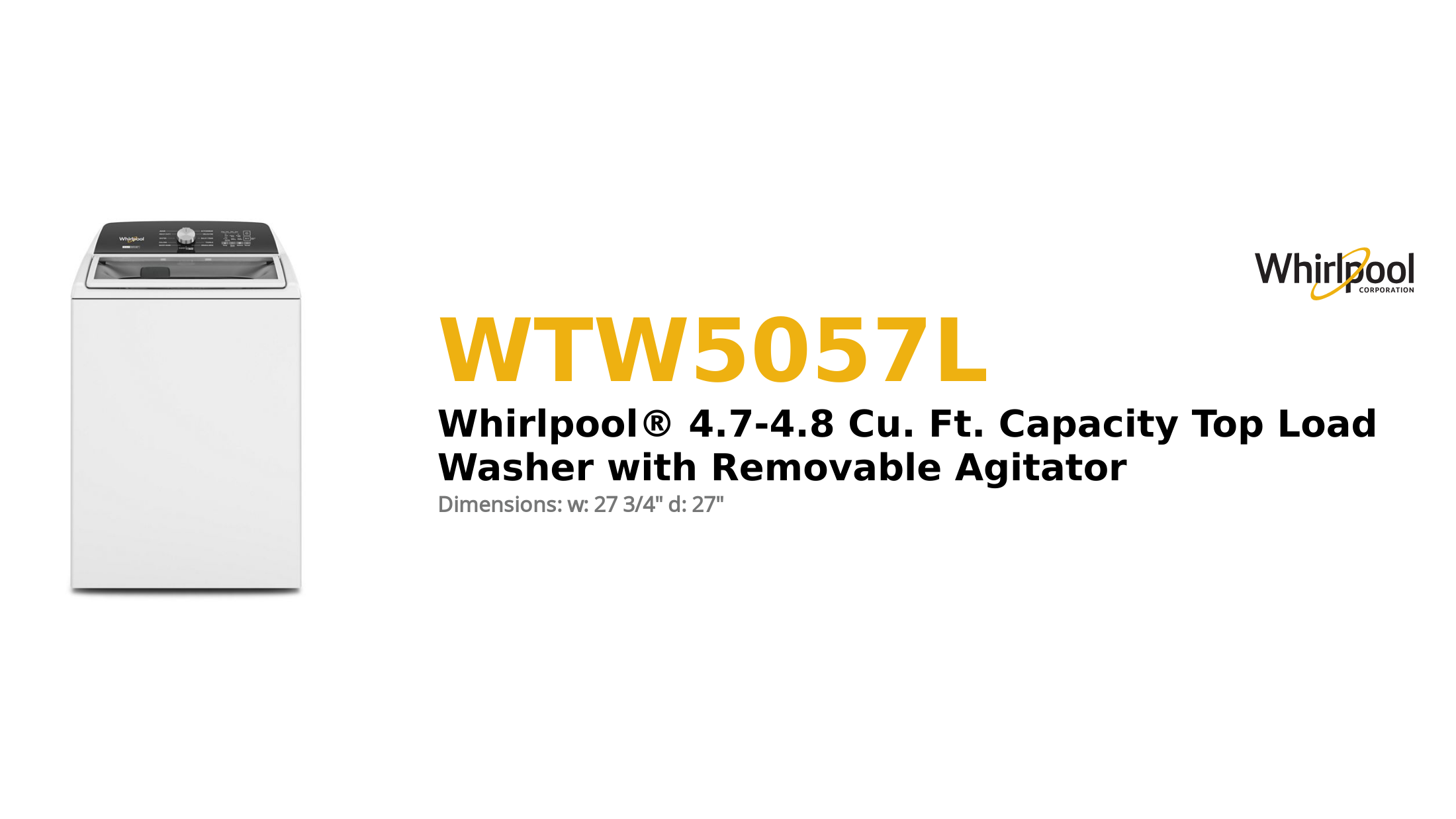 WTW5057L Product Brief