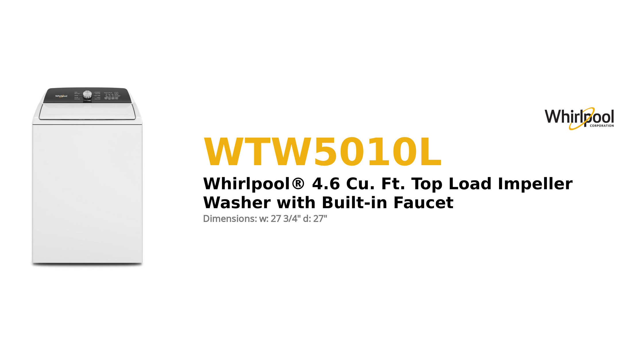 WTW5010L Product Brief