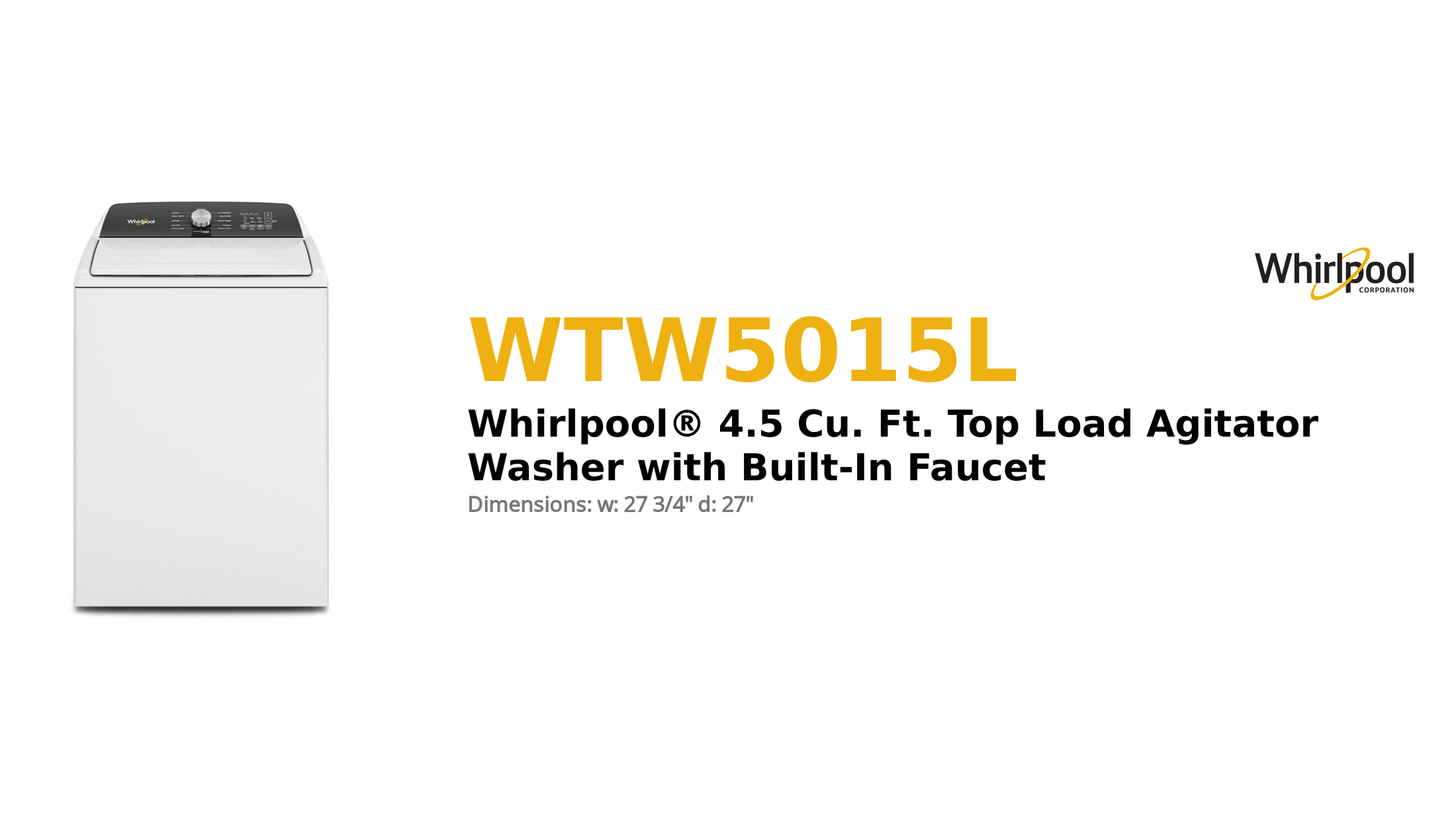 WTW5015L Product Brief