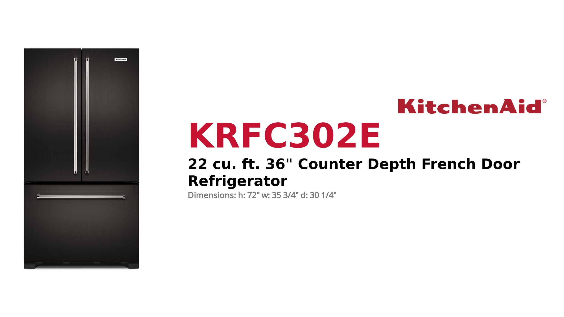 22 cu. ft. 36 Counter Depth French Door Refrigerator