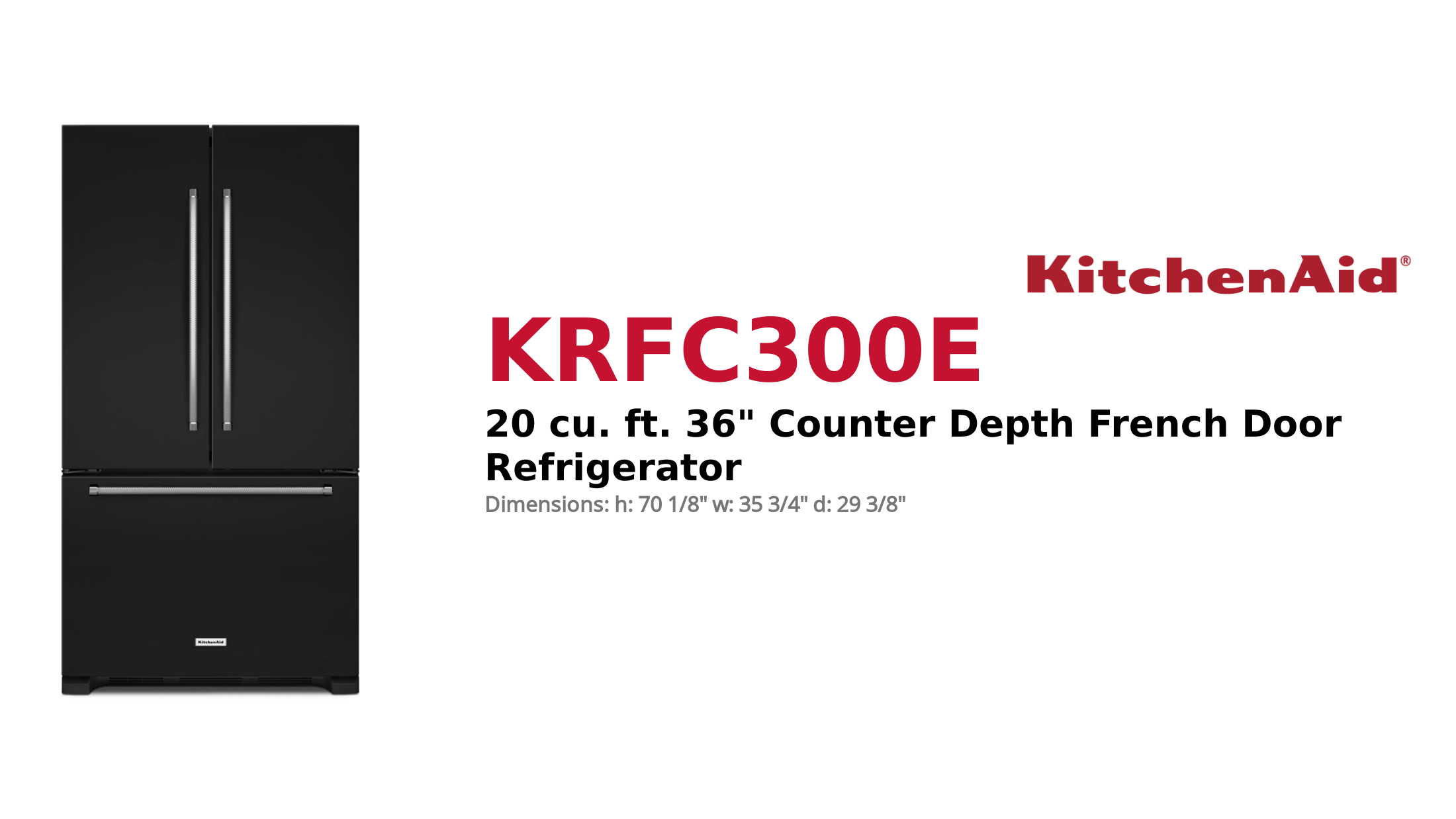 20 cu. ft. 36 Counter Depth French Door Refrigerator