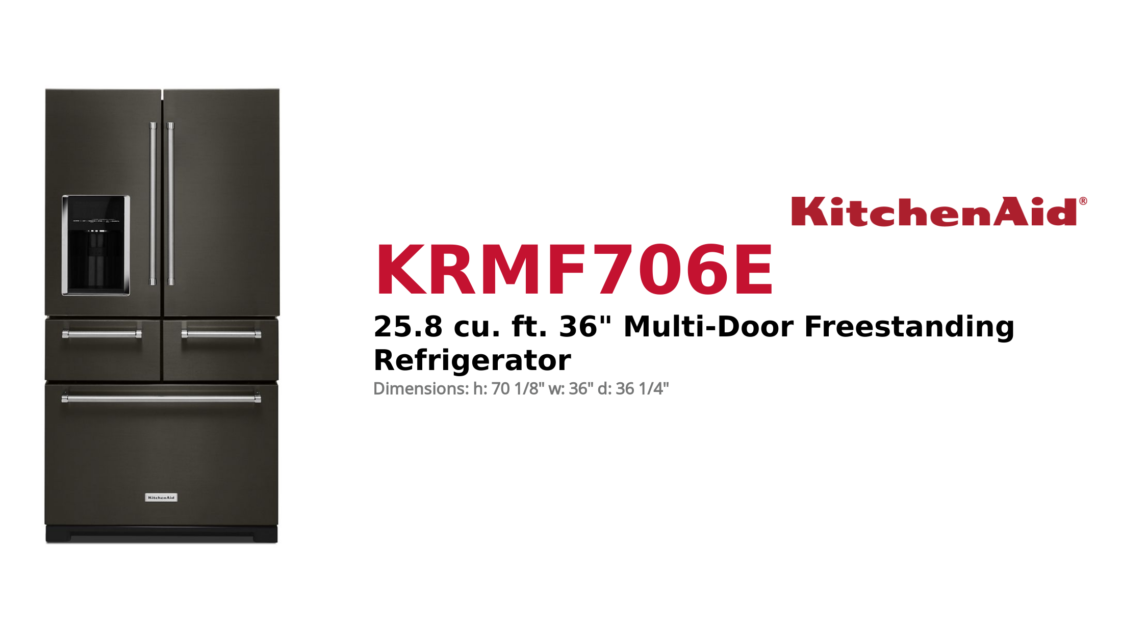 25.8 cu. ft. 36 Multi-Door Freestanding Refrigerator