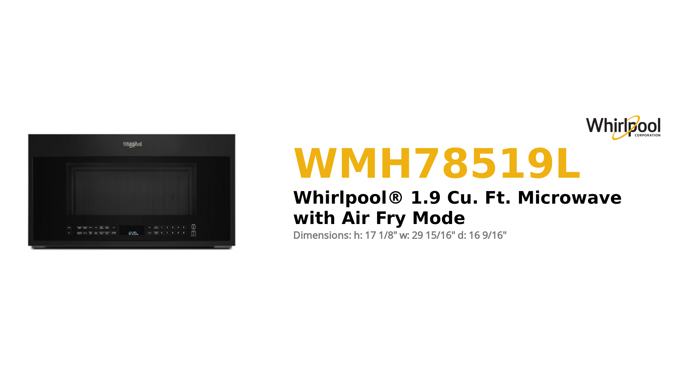 Whirlpool® 1.9 Cu. Ft. Microwave with Air Fry Mode
