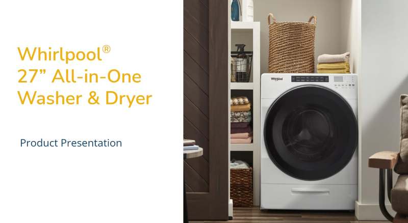 Whirlpool® 27 All In One Combo Washer & Dryer: Product Presentation