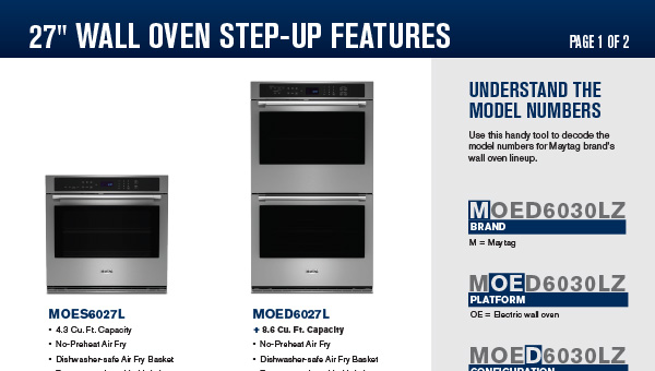 Maytag® Wall Oven Step-Up Features