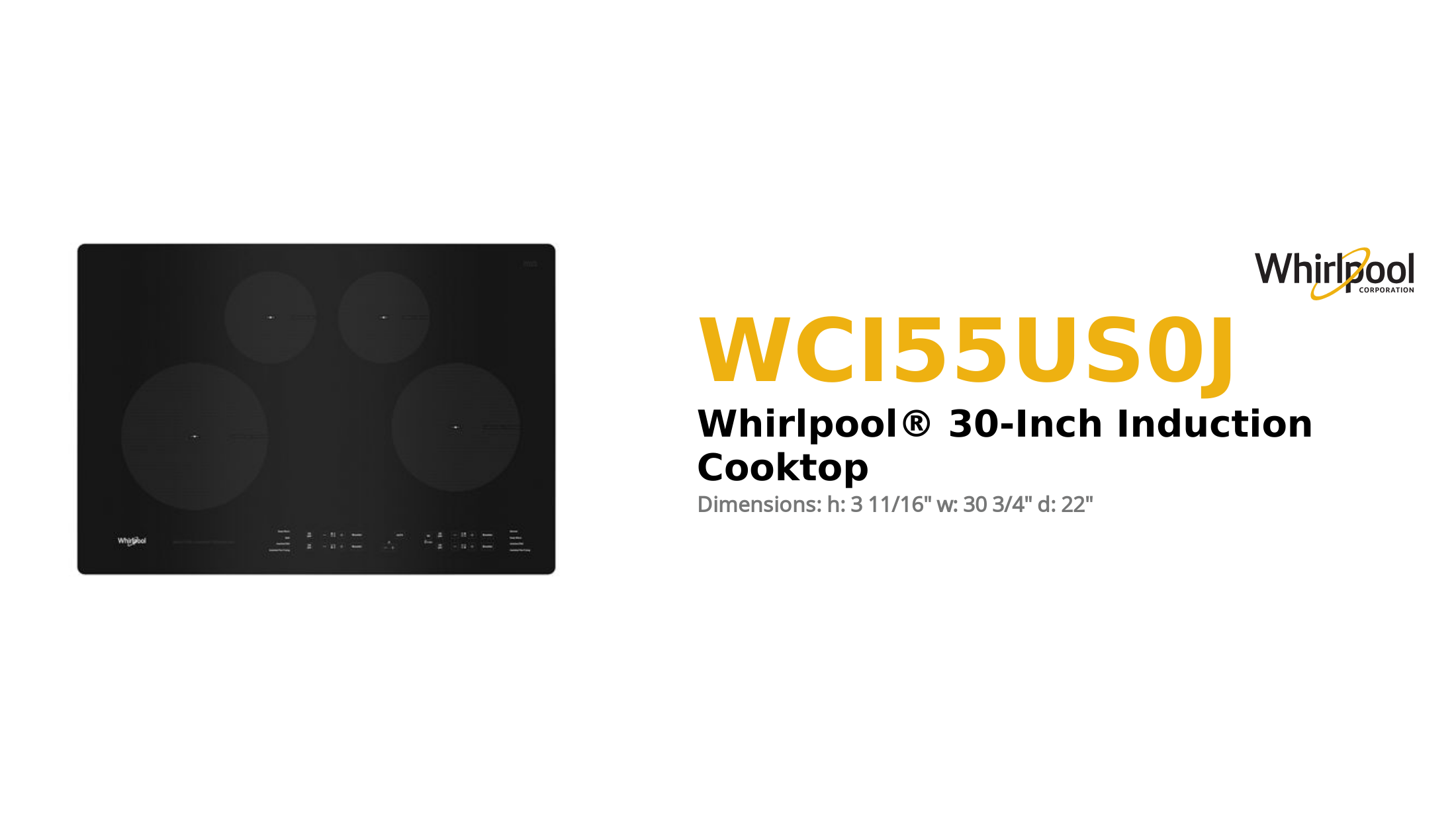 Whirlpool® 30-Inch Induction Cooktop