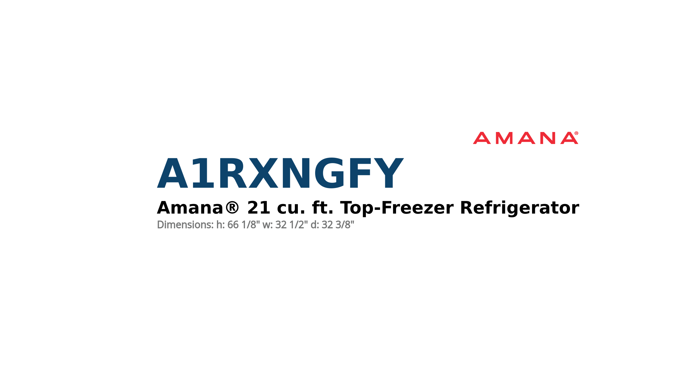 AMANA® 21 CU. FT. TOP-FREEZER REFRIGERATOR