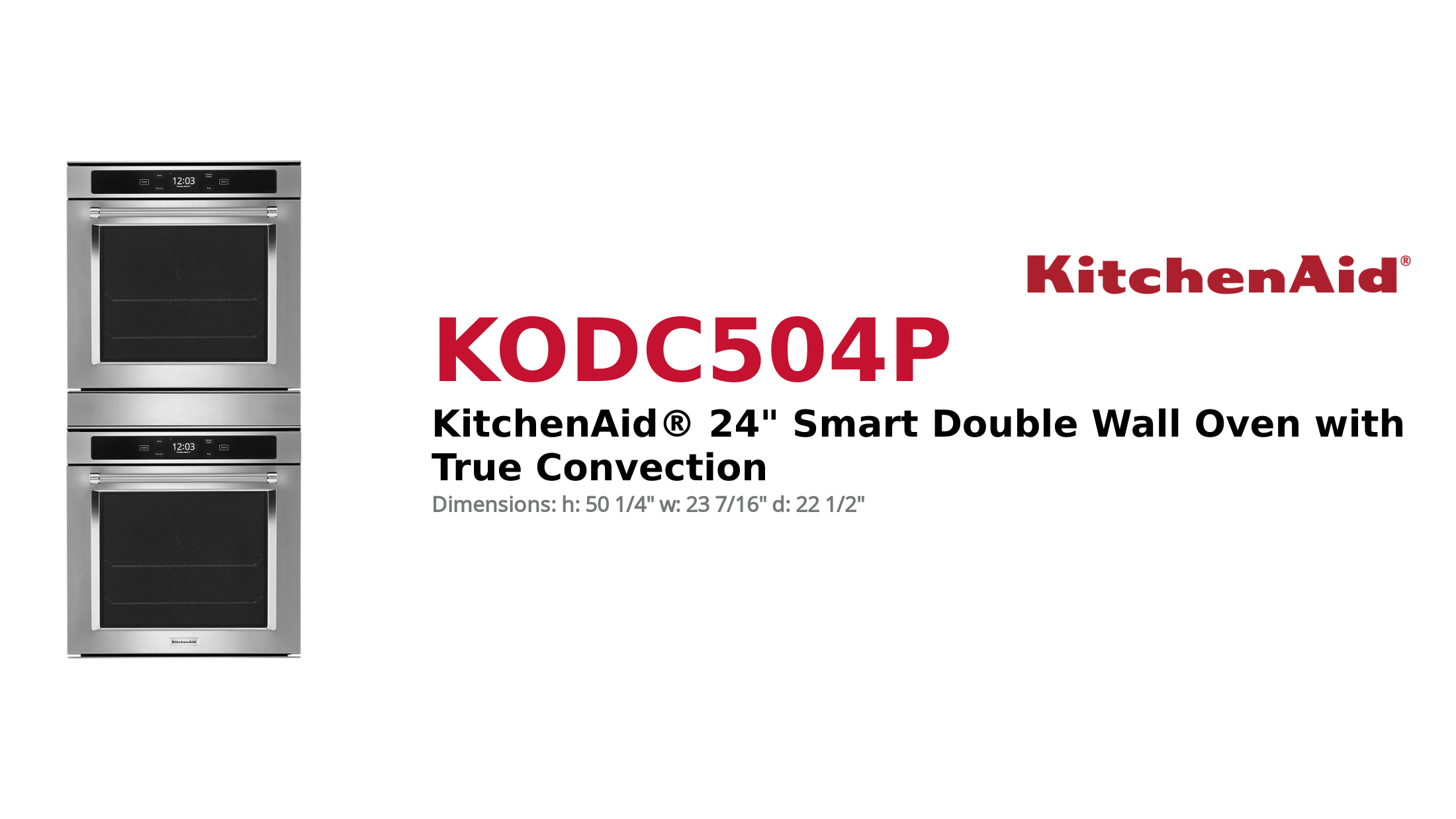 KitchenAid® 24 Smart Double Wall Oven with True Convection