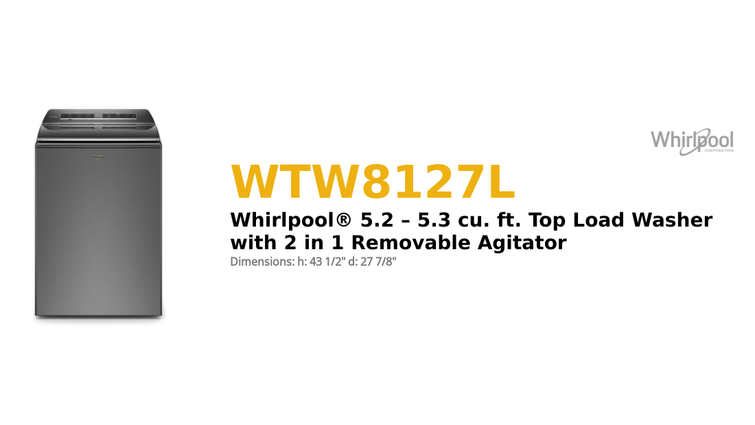 WTW8127L Product Brief