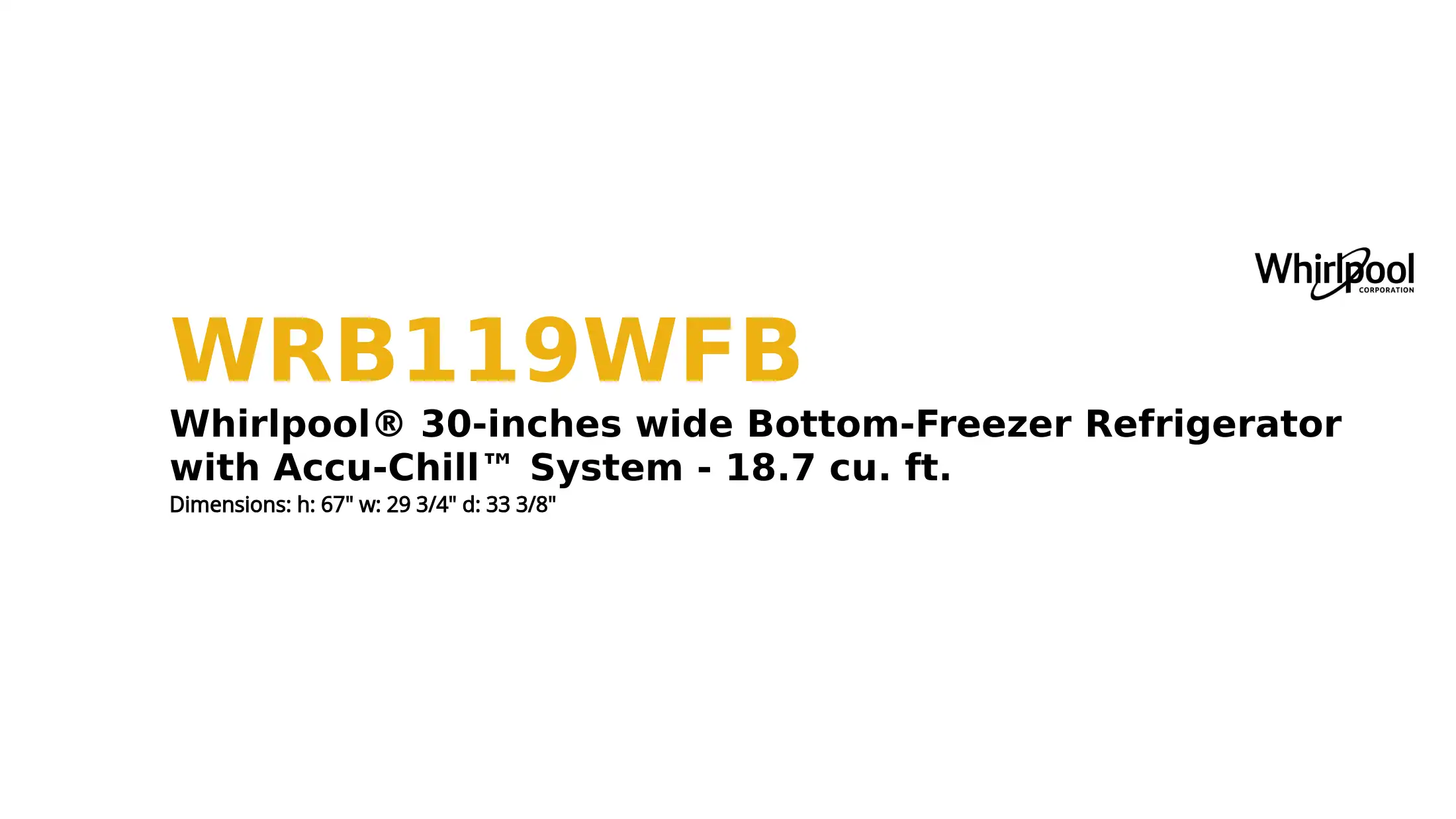 WRB119WFB product brief thumbnail