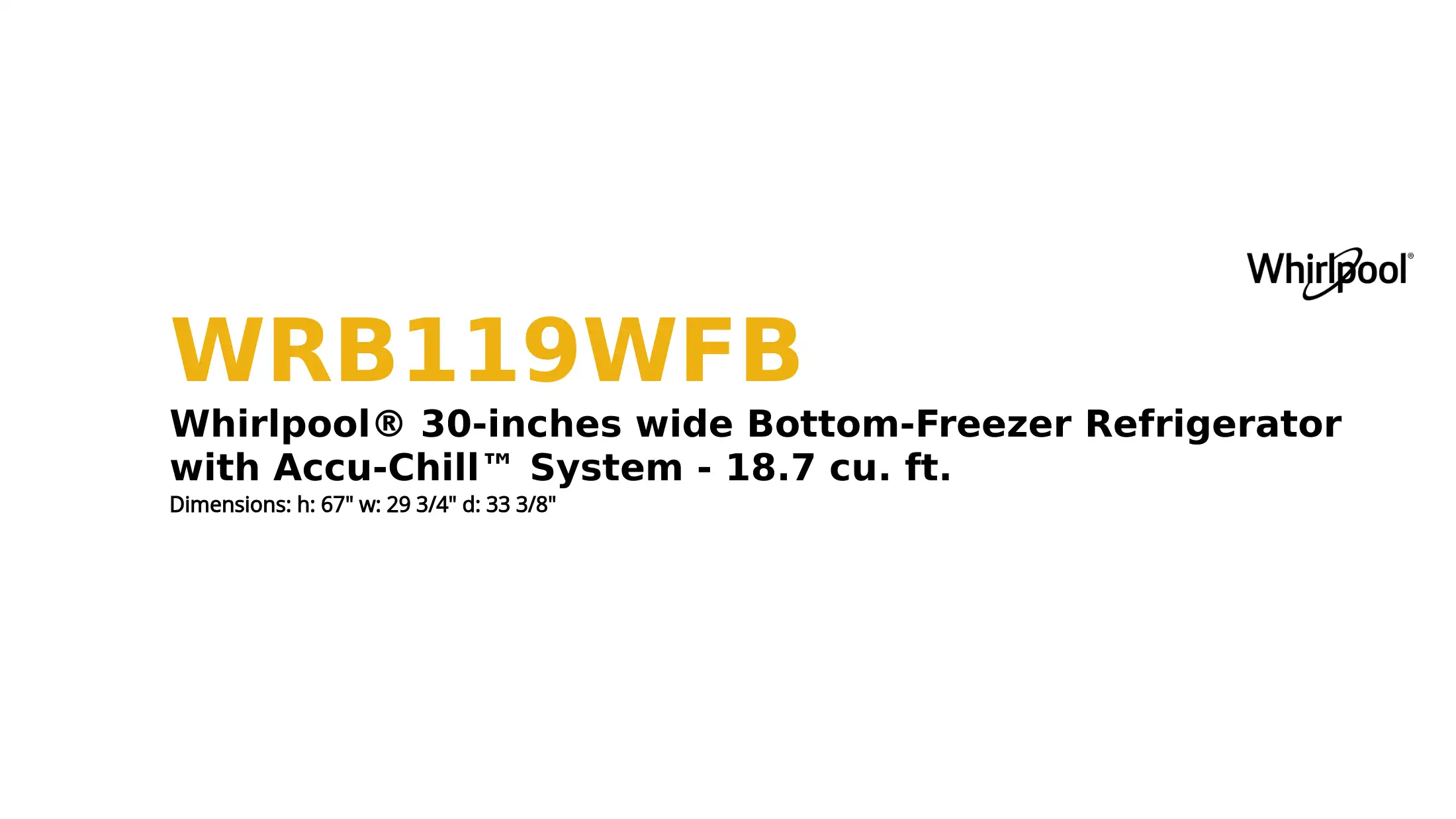 WRB119WFB product brief thumbnail